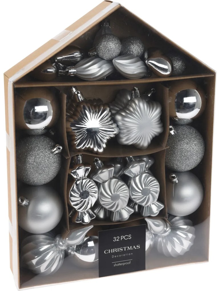 Set de globuri în diferite forme, 32 de bucăți.