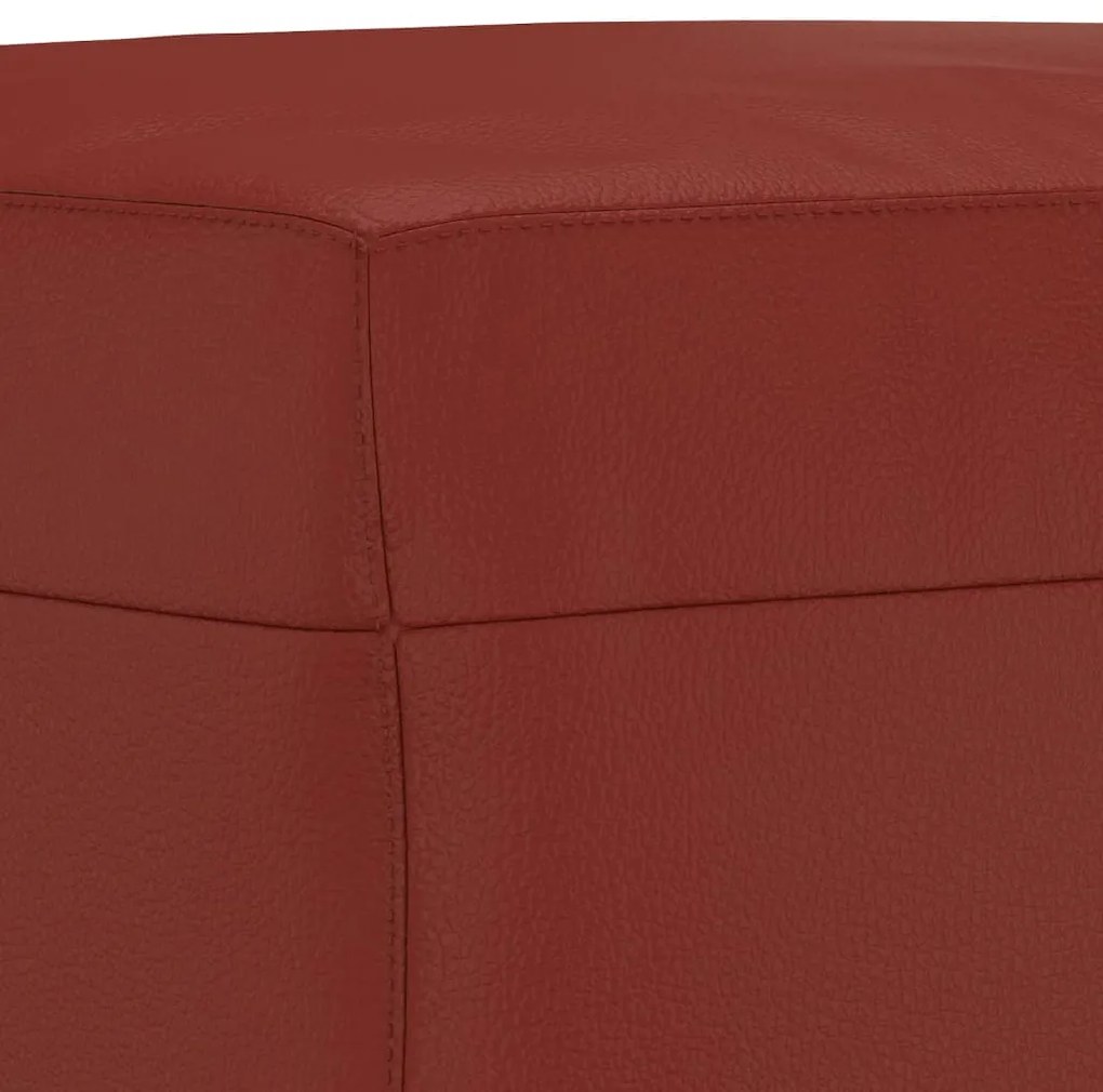 Banca, rosu vin, 100x35x41 cm, piele ecologica Bordo, 100 x 35 x 41 cm