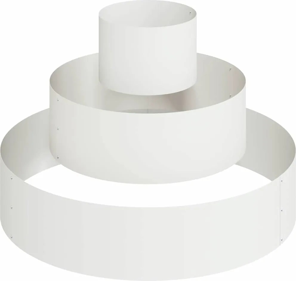 vidaXL Vază pentru Grădină Alb 90 x 90 x 20 cm Oțel laminat la rece