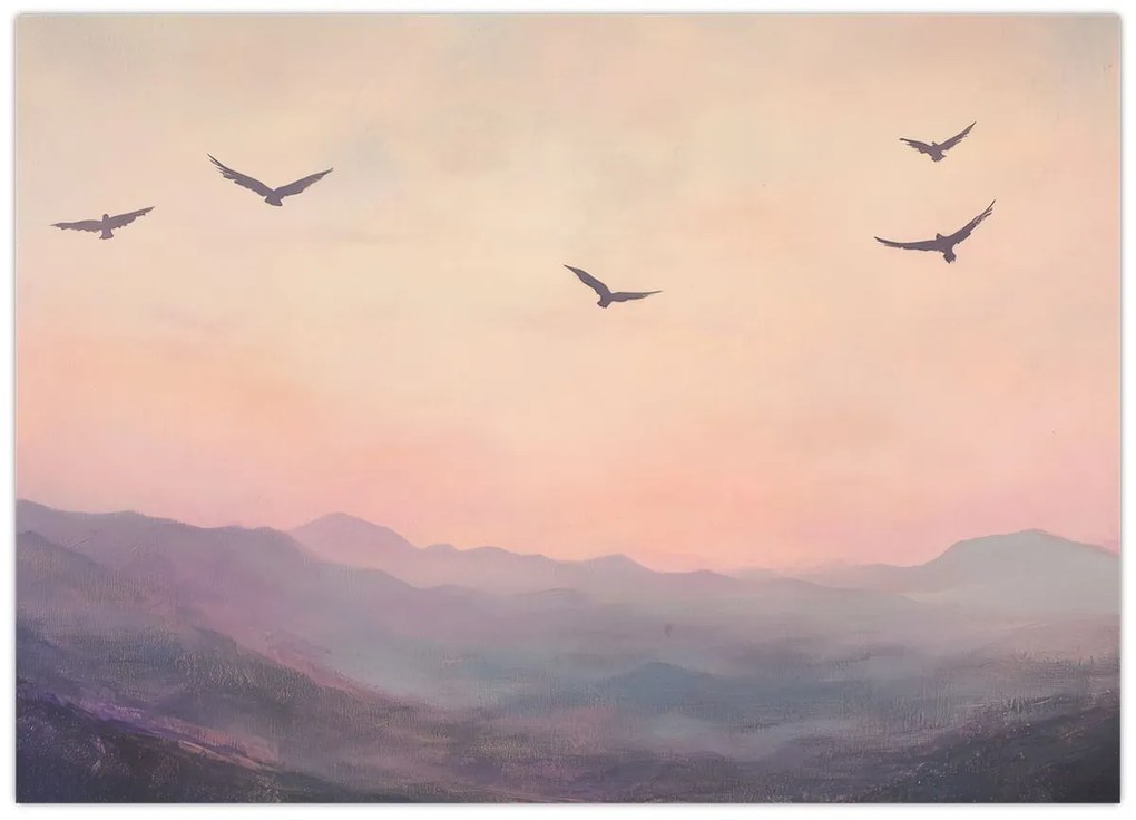 Tablou - Stol de păsări II. (70x50 cm)