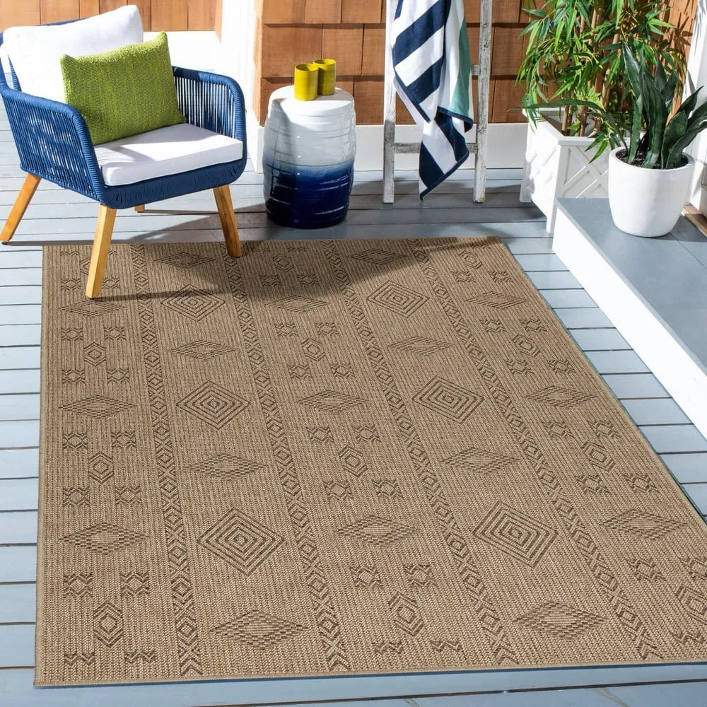 Covor tip traversă de exterior în culoare naturală 80x250 cm Dhaka – Ayyildiz Carpets