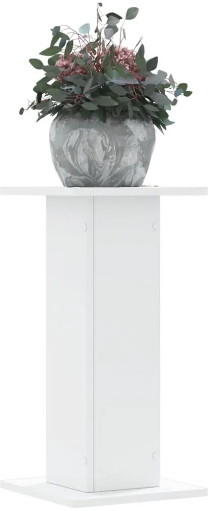 vidaXL Suporturi de plante, 2 buc., alb, 30x30x60 cm, lemn prelucrat