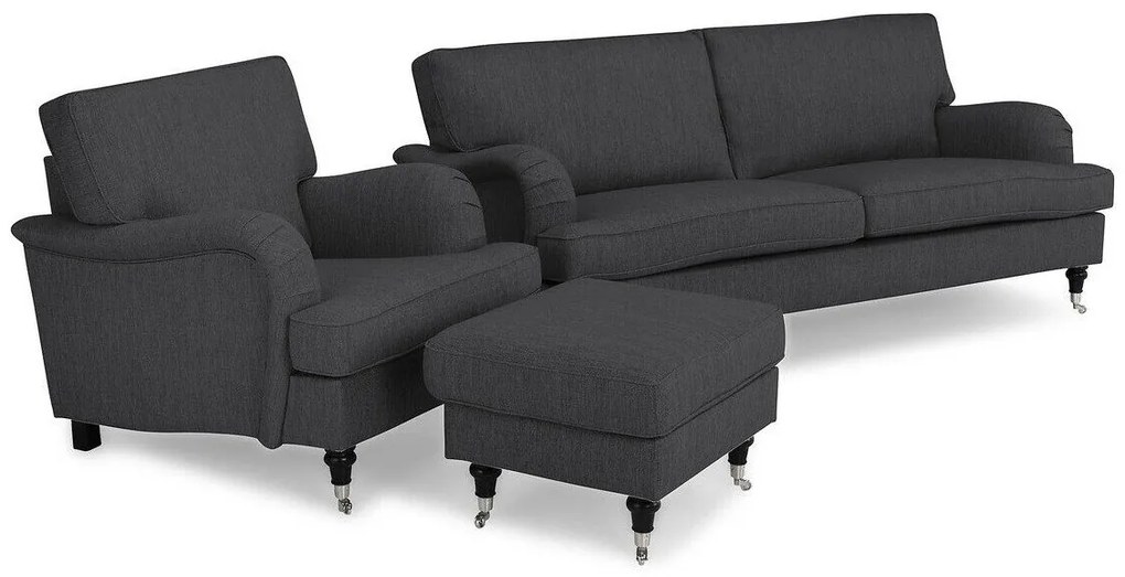Set mobilier tapițat Bloomington A127Tapiterie, Picioare: Metal, Lemn, Role