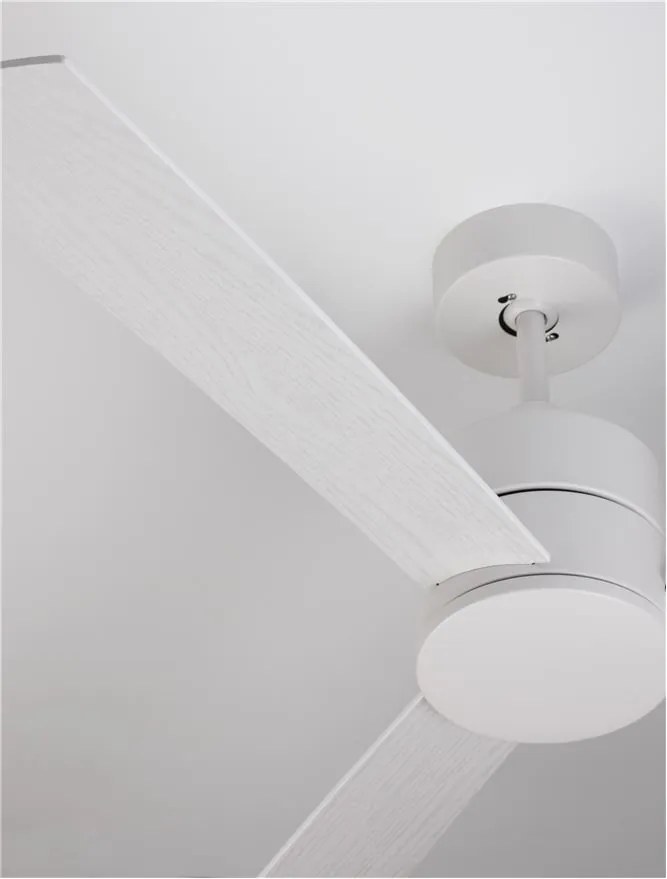Ventilator de tavan cu telecomanda design modern AXEL alb/stejar