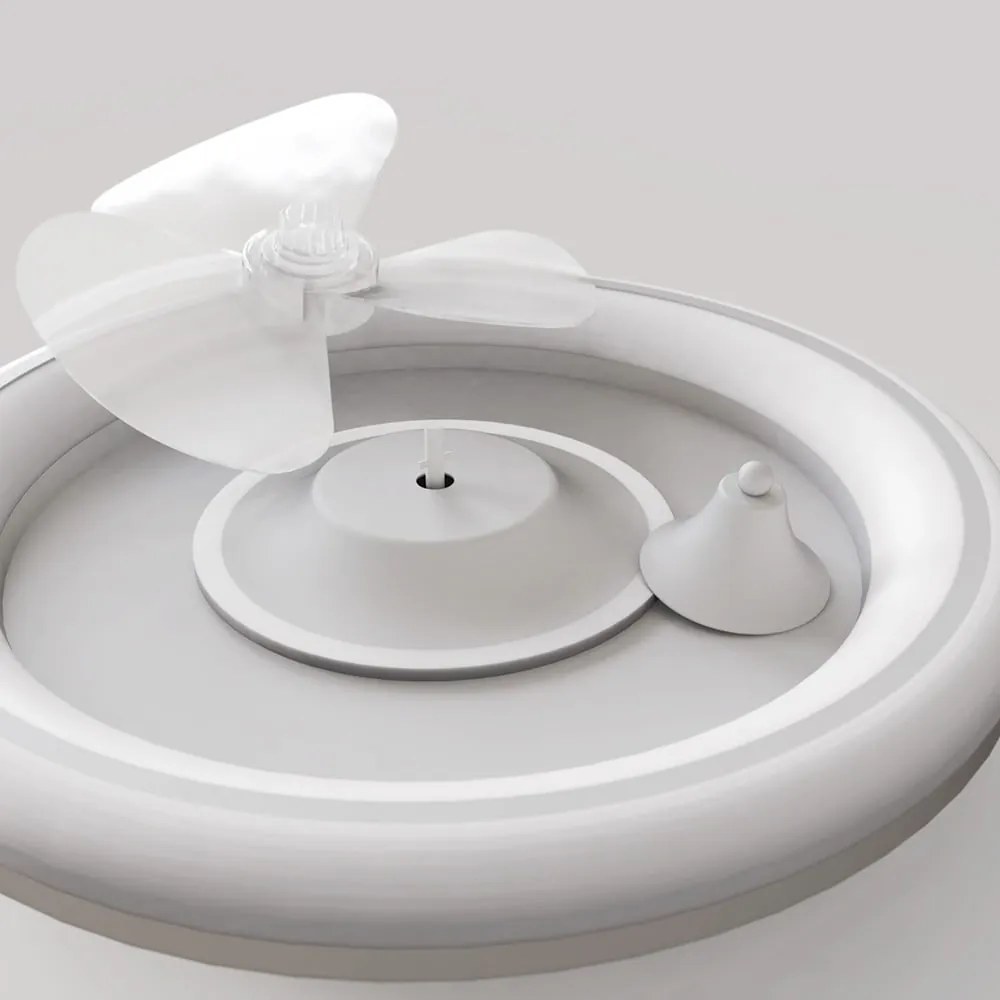 Plafonieră albă LED cu control prin telecomandă/cu ventilator Alan – SULION