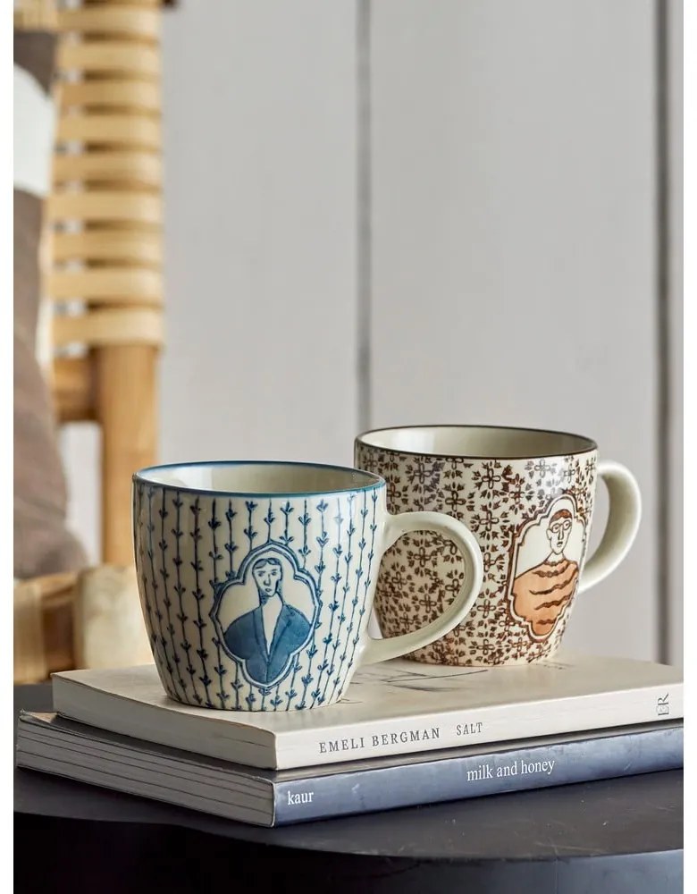 Căni crem 2 buc. din gresie 200 ml Tonia – Bloomingville