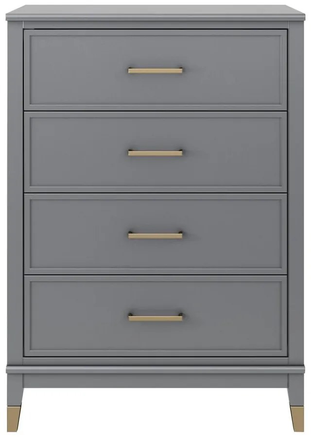 Comodă CosmoLiving by Cosmopolitan Westerleigh, 75 x 106 cm, gri