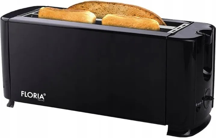 Prajitor paine dublu FLORIA ZLN2706, Negru Putere 1300W, 2 fante, 4 felii,