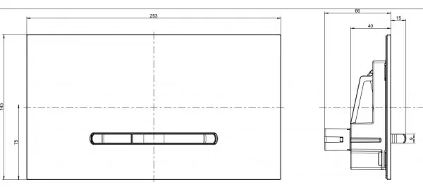 Clapeta actionare rezervor WC incastrat, Villeroy&amp;Boch ViConnect, crom, 92218061