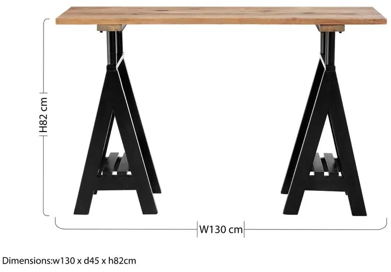 Masă tip consolă cu blat din lemn de pin 45x130 cm Hampstead – Premier Housewares