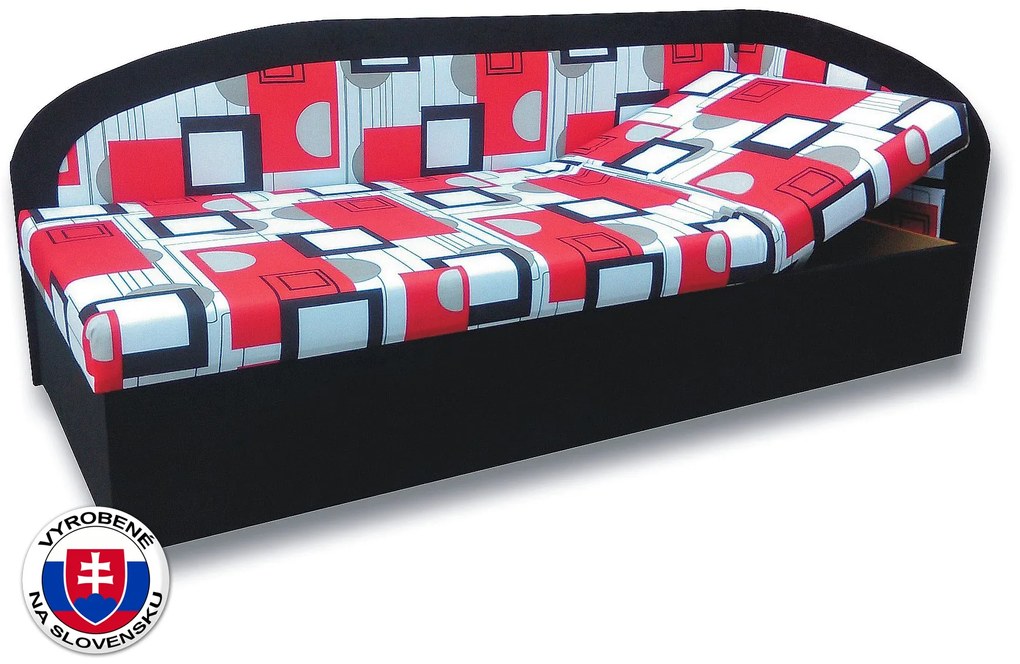 Zondo Pat de o persoană (canapea) 90 cm Krista (negru 39 + Otawa 1a) (D). 793104