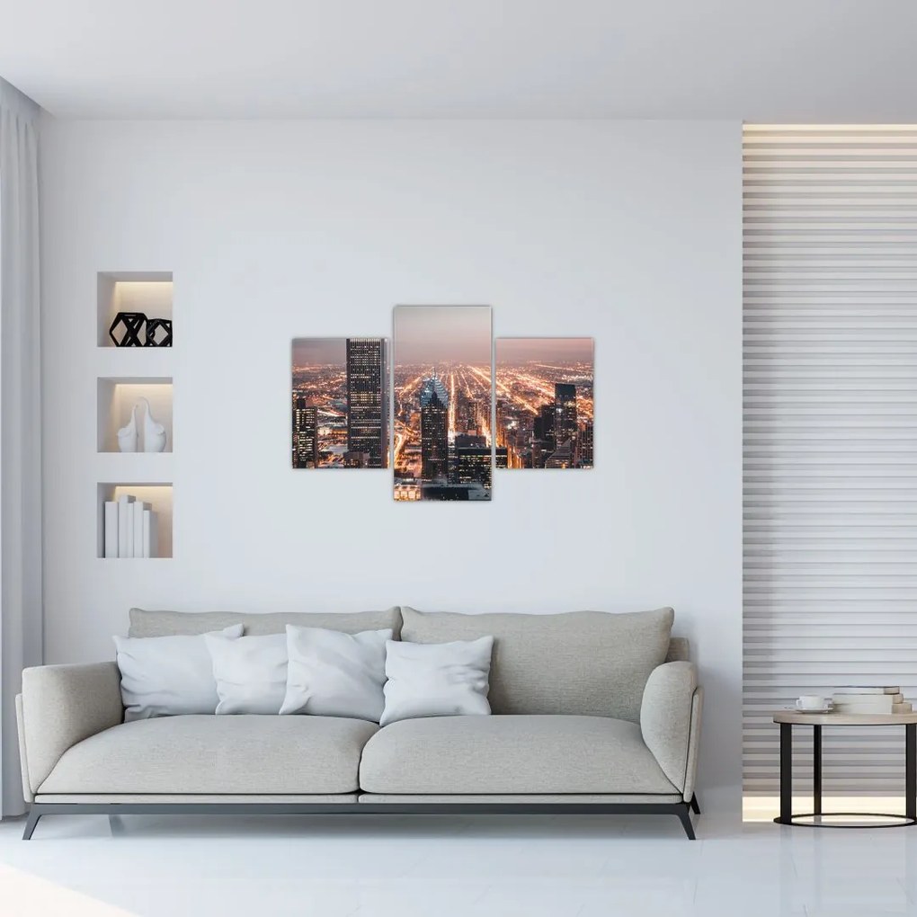 Tabloul cu metropolă luminată (90x60 cm)