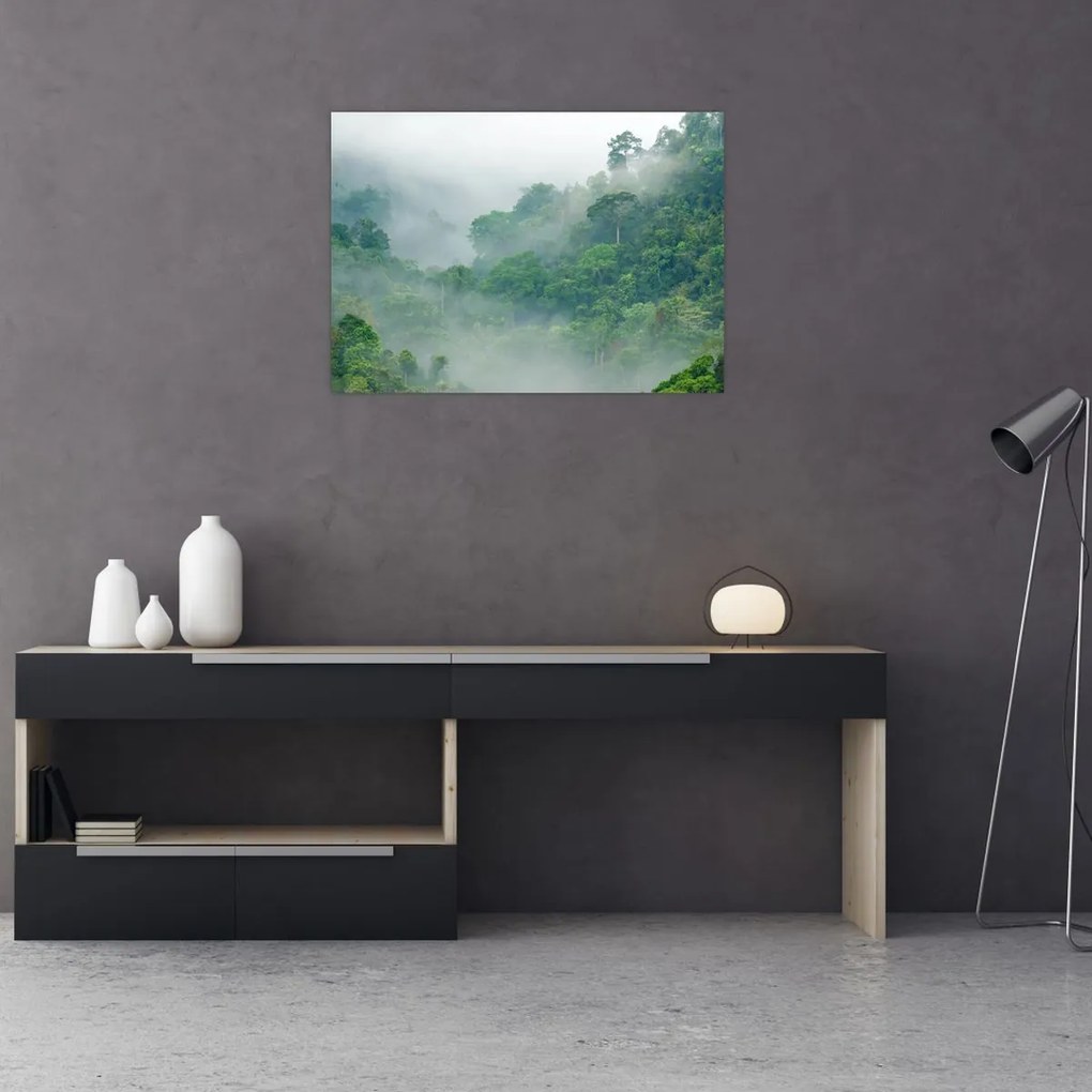 Tablou pe sticlă - Ceața de dimineață (70x50 cm)