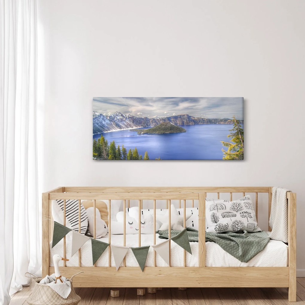 Tablou lacul montan (120x50 cm)
