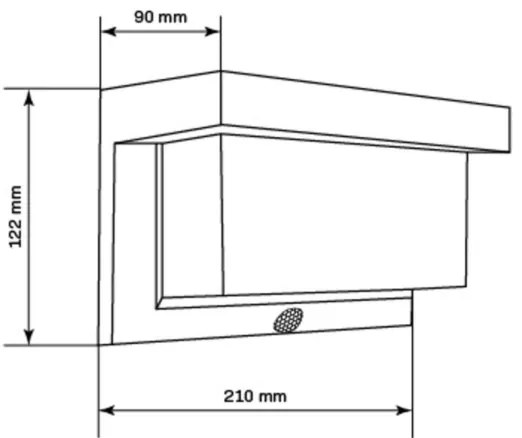 LED lampă solară de perete cu senzor TONY LED/3,7V 1800 mAh IP44