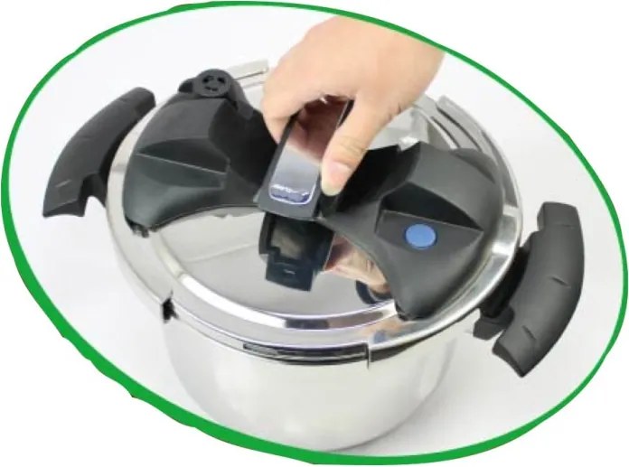 Oala sub presiune Royalty Line RL-PS8L, 8 L, 80 kPa, Otel inoxidabil, Supapa de siguranta, Inductie, Argintiu