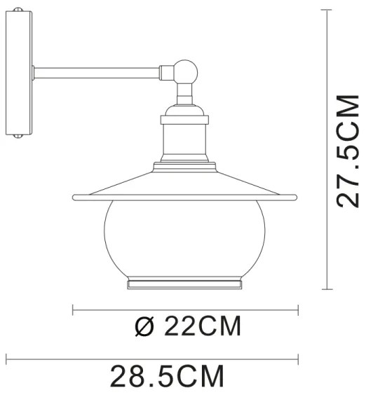 Globo 69030W - Corp de iluminat perete 1xE27/60W