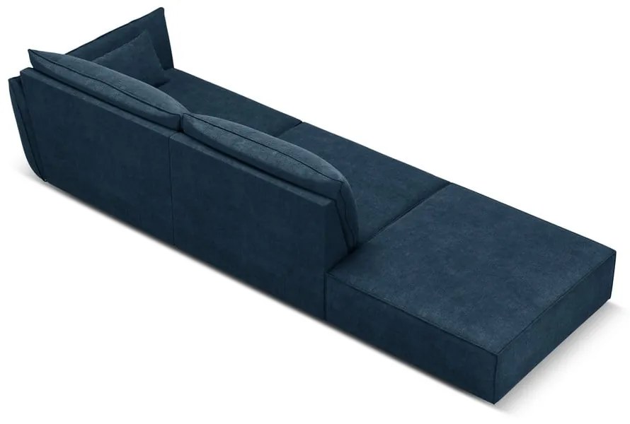 Șezlong albastru închis (cu colț pe partea dreaptă) Vanda – Mazzini Sofas