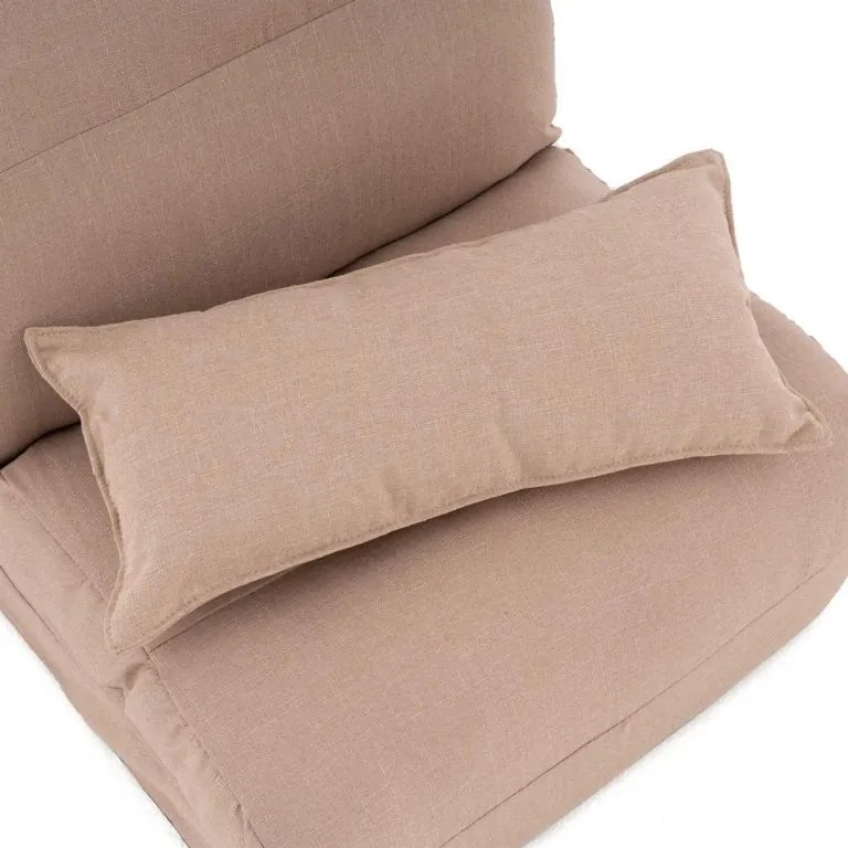 Fotoliu pliant confortabil, 220 x 60 x 14 cm, bej