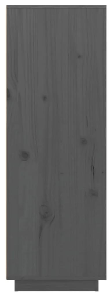 Dulap inalt, gri, 60x40x116,5 cm, lemn masiv de pin 1, Gri