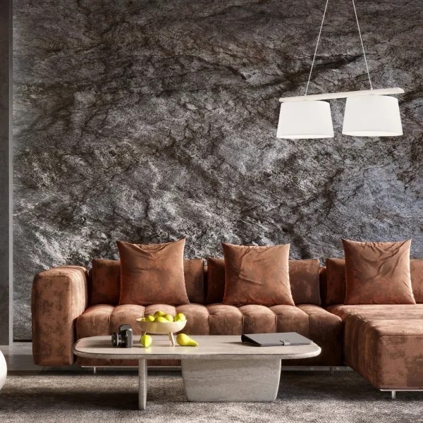 Lustră pe cablu AIDA, 2x E27, 60W, 230V, Ø 35 cm, stejar/alb