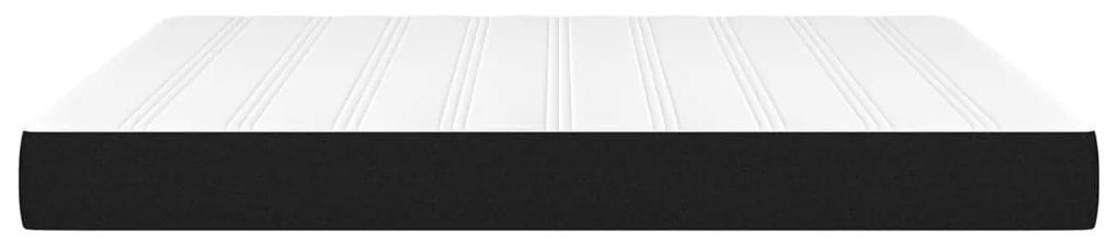 Saltea de pat cu arcuri, negru, 180x200x20 cm, textil Negru, 180 x 200 cm