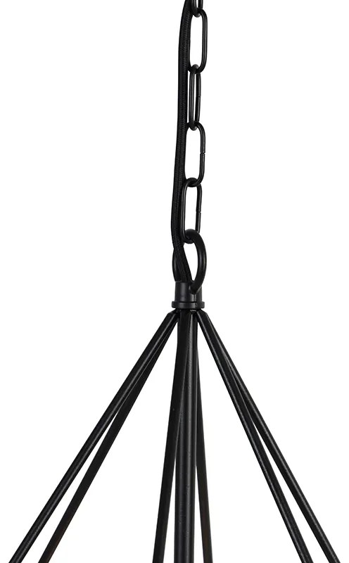 Lampă suspendată scandinavă neagră - Karkass