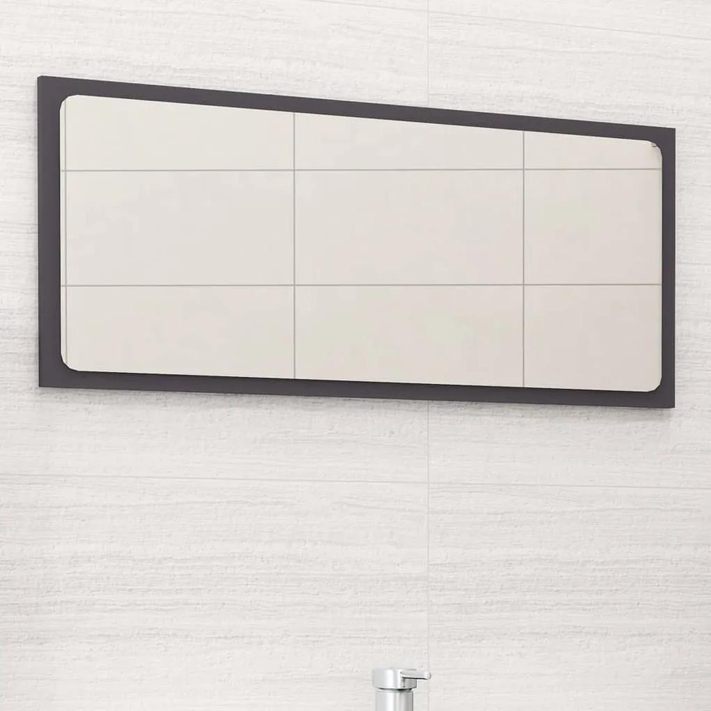 Oglinda de baie, gri, 80x1,5x37 cm, PAL Gri, 80 x 1.5 x 37 cm