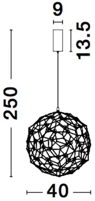 Lustra LED deosebita design modern SOLE, 40cm
