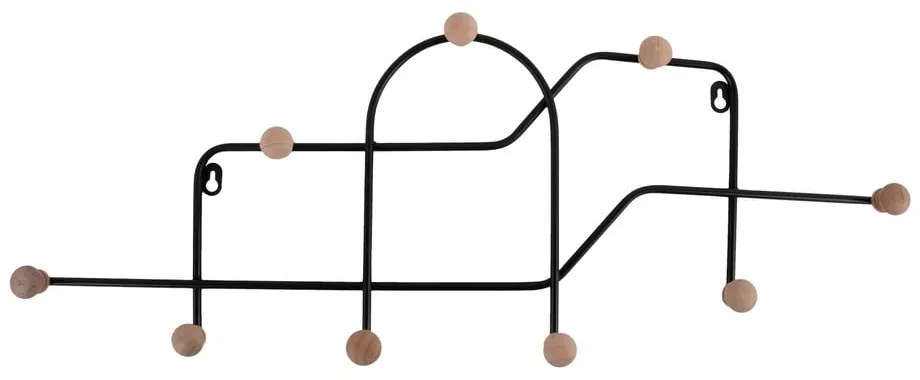 Cuier de perete negru din metal 71 cm Maze – PT LIVING