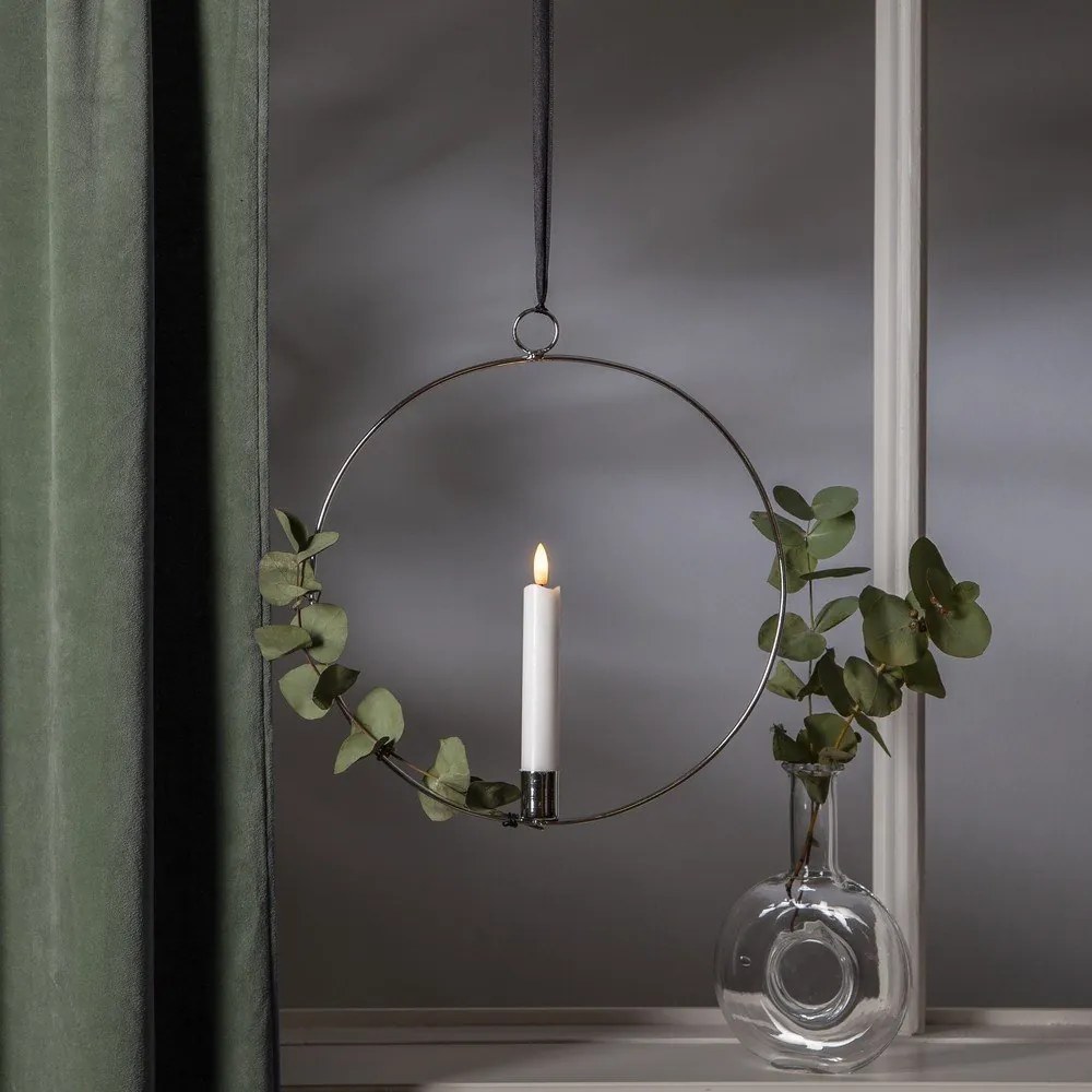 Decorațiune luminoasă argintie Flamme Ring – Star Trading