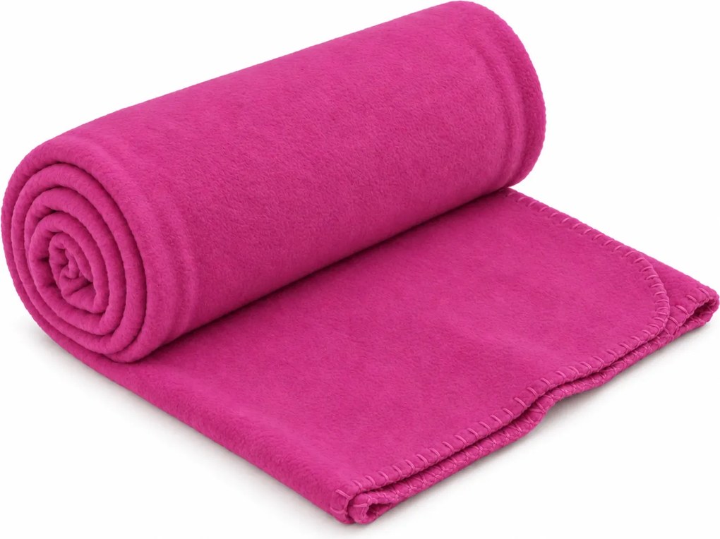 Patura fleece FLEORA, purpurova Dimensiune: 180 x 200 cm