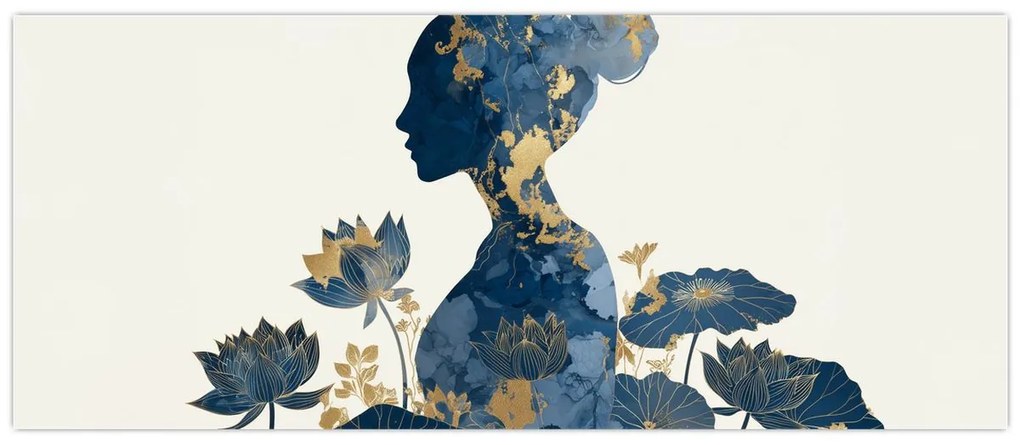 Tablou - Profil de femeie din marmură (120x50 cm)