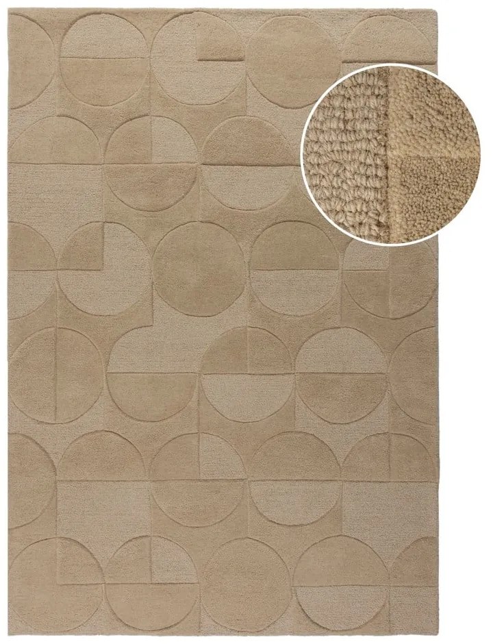 Covor în culoare naturală țesut manual din lână 240x340 cm Gigi – Flair Rugs