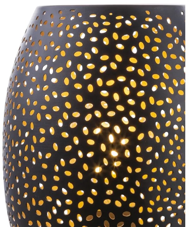 Veioza metalica design decorativ NARRI auriu/negru 24002S GL