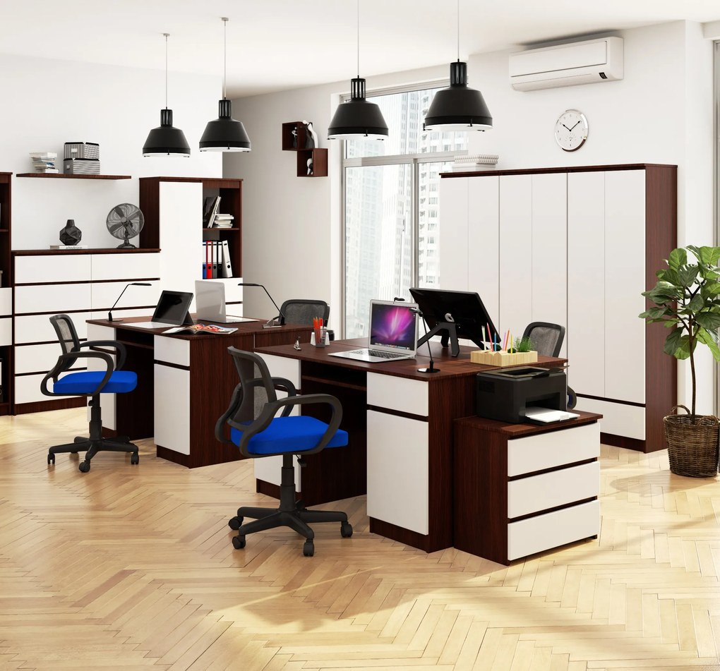 Masă PC Bahadur (wenge + Alb). 1069693