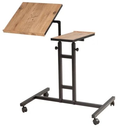 Măsuță ajustabilă GLEN 87x67 cm maro/neagră