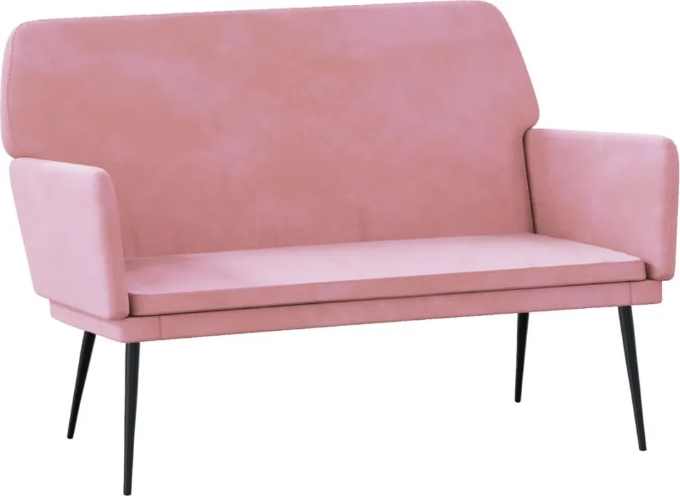 vidaXL Bancă, roz, 108x79x79 cm, catifea