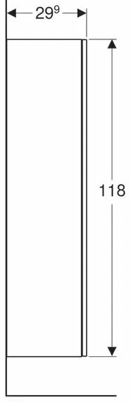 Dulap inalt suspendat Geberit Smyle Square nuc 1 usa 36 cm