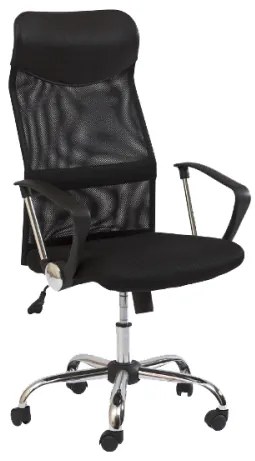 Scaun de birou ergonomic, tapitat cu stofa Q-025 Black, l62xA50xH111-120 cm