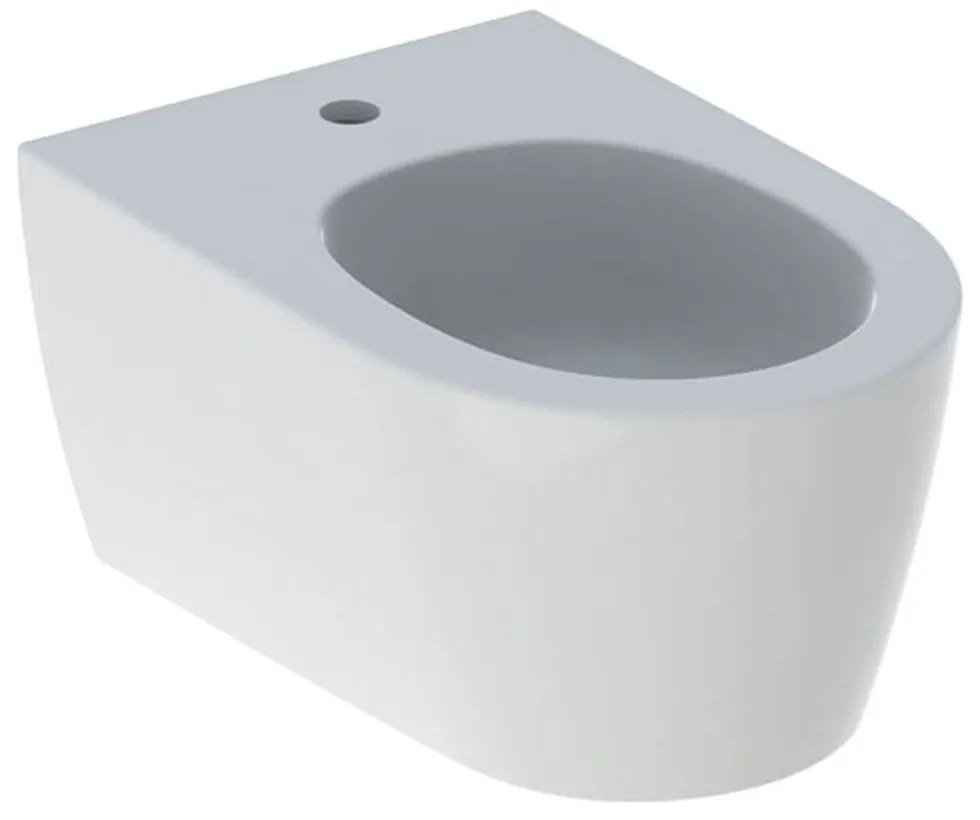 Bideu suspendat, 540x370 mm, preaplin ascuns, orificiu pentru baterie, KeraTect, alb