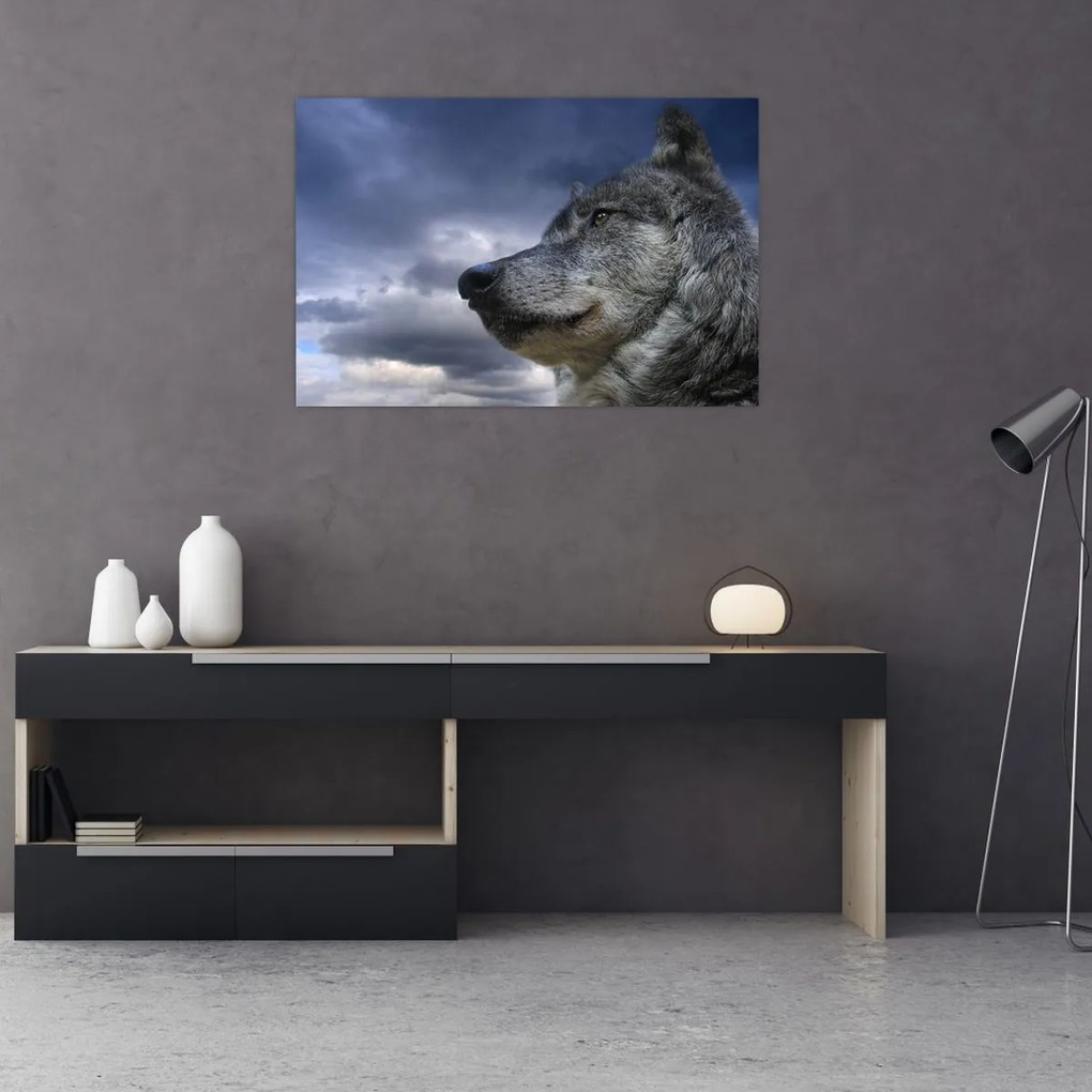 Tablou - Cap de lup (90x60 cm)