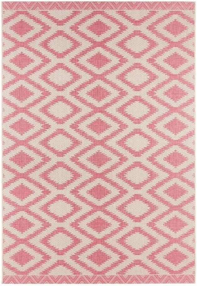 Covor pentru interior/exterior Kalora, 160 x 230 cm, roz - gri
