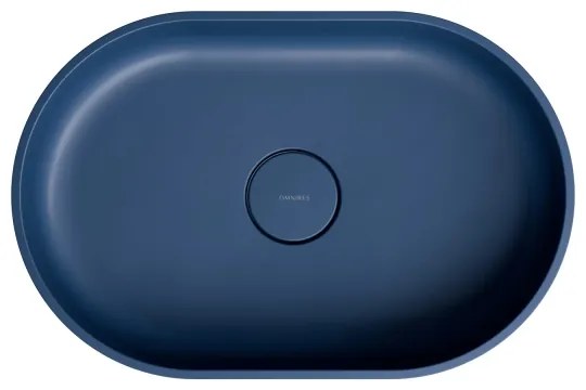 OMNIRES OVOUNMB - Lavoar pe blat OVO 55x36 cm dolomit albastru mat