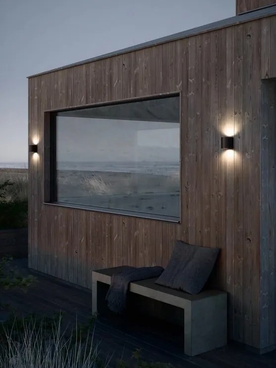 Aplica LED de exterior iluminat ambiental IP44 Canto 2 negru