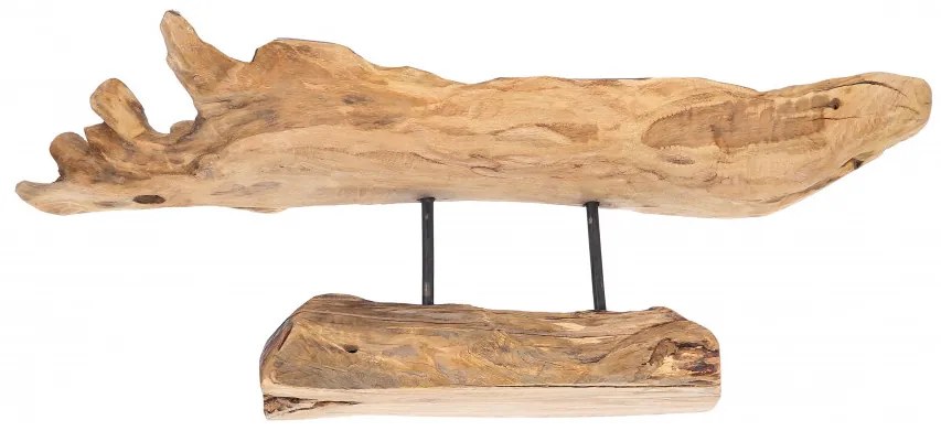 Decoratiune din lemn Fornax, natural