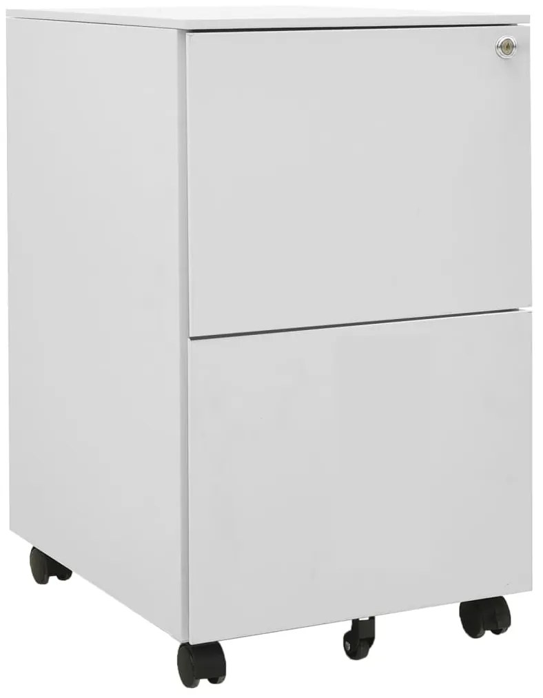 vidaXL Dulap dosare mobil, gri deschis, 39x45x67 cm, oțel