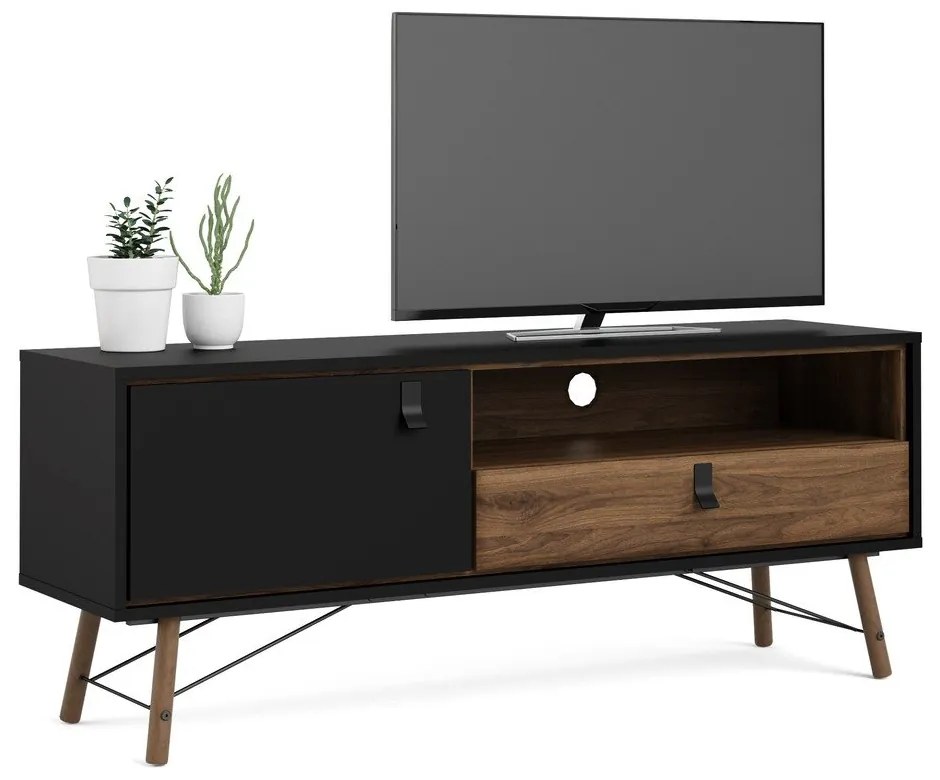 Comodă TV Tvilum Ry, negru-maro