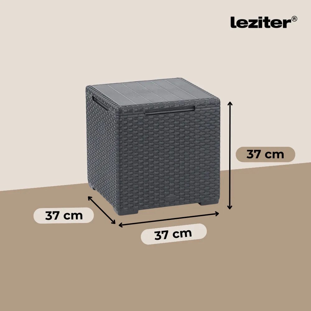 Set de mobilier de grădină Claire V cu 7 locuri și masă de depozitare Vigo, grafit