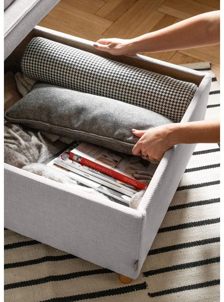 Taburet gri deschis Simon – Miuform